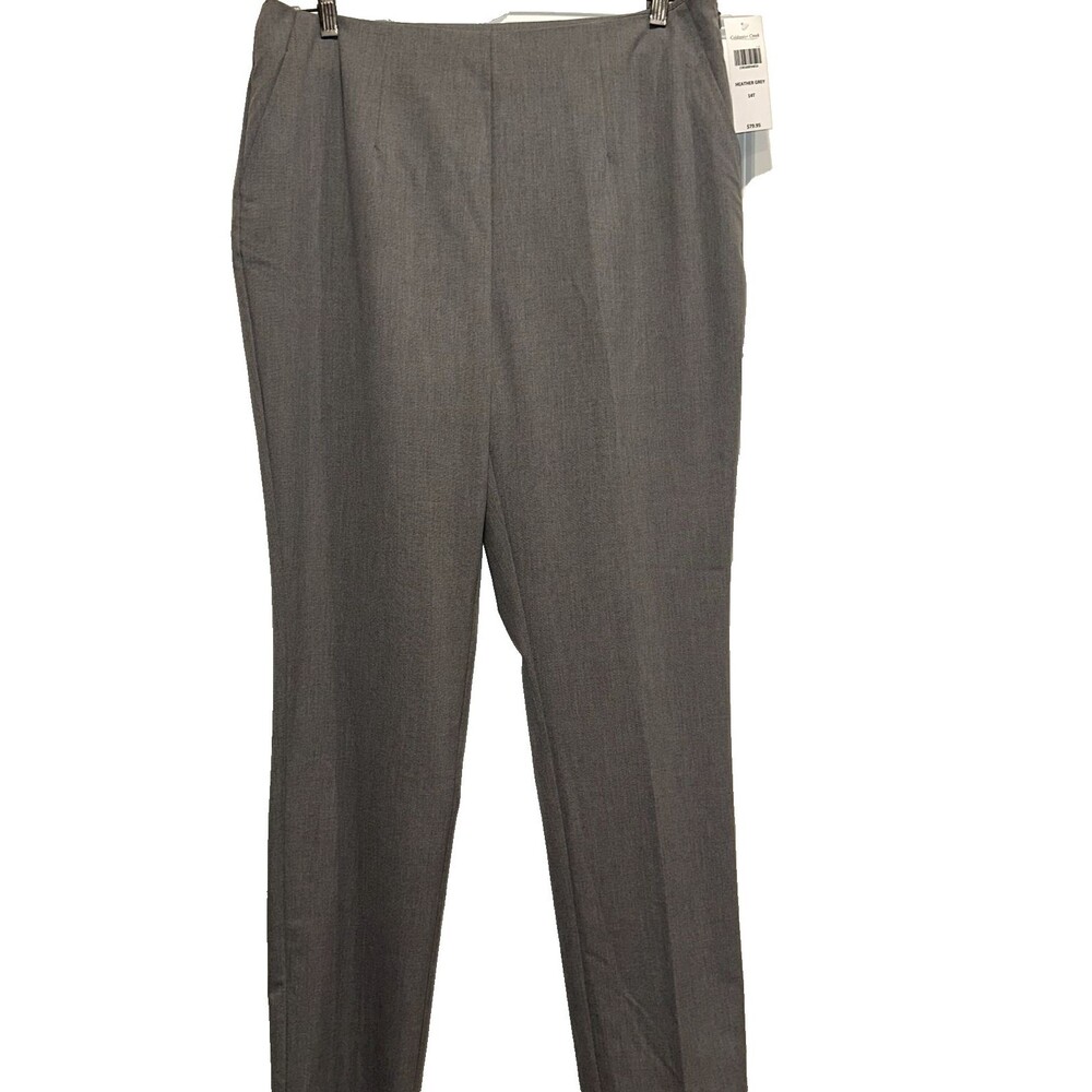 New Coldwater Creek Size 14 Tall Womens Pants Studio Slim Pants Work Church Grey